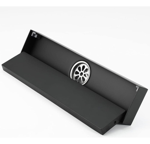 Rejilla Lineal 2 En 1 60x8x5,8 Cm Acero Inoxidable Negro Mat
