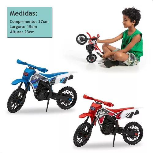 Brinquedo Mega Moto Cross De Trilha Grande Realista Infantil