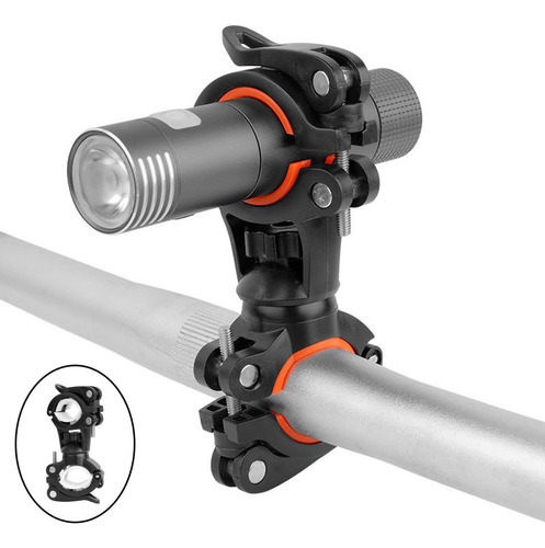 Soporte De Luz Para Bicicleta Soporte De Clip Soporte Negro