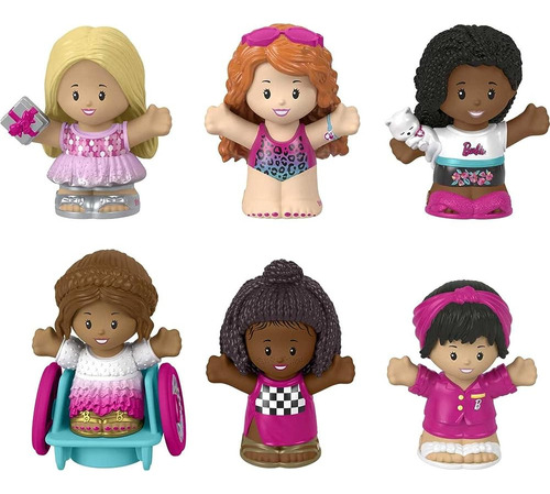 Barbie Figure 6-pack By Fisher-price Little People Juego De 