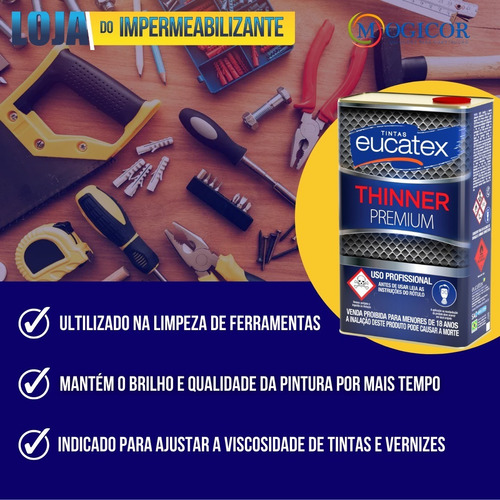 Imagem 2 de 3 de Thinner P/ Limpeza Premium 5l Tira Tinta Solvente Removedor