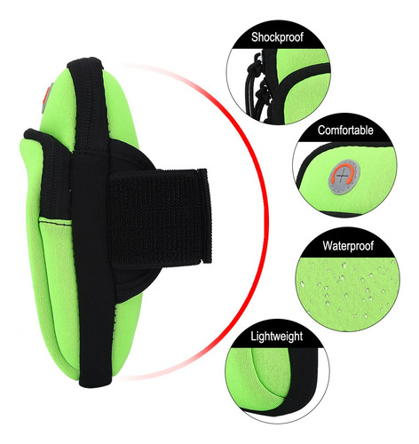 * Brazalete Verde Verde For Deportes Al Aire Libre, Correr,