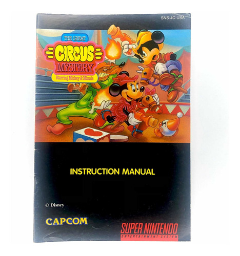 The Great Circus Mistery Mickey Minnie - Manual Super Nes