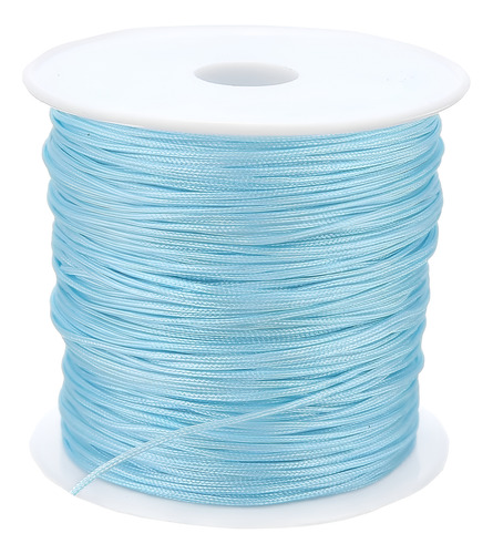 Rollo Hilo Chino 0.8mm Insumo De Bisutería Todo Los Colores Azul Claro