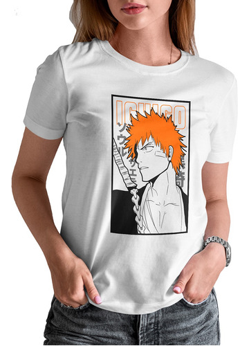 Blusa / Playera Ichigo Kurosaki Anime Bleach Para Mujer #7