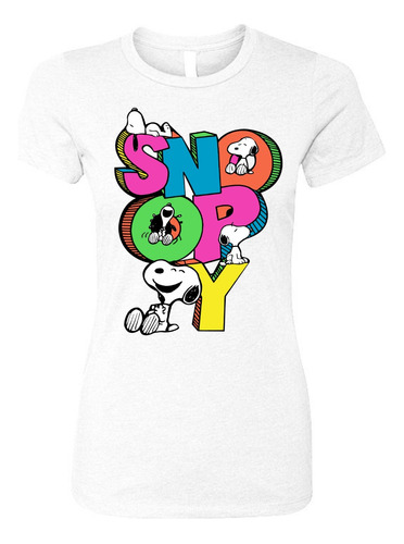 Camiseta Snoopy Femenina Serie White Dama Gtx