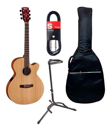 Guitarra Electroacústica Cort Sfx1fns + Accesorios 