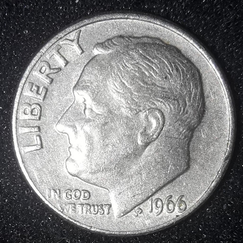 Moeda One Dime Ano 1966 Estados Unidos