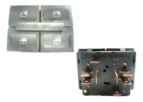 Interruptor A/vidrios Doble Trasero Volkswagen Gol G3