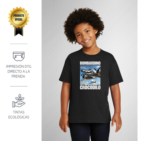 Playera Niño Niña Brainrot Bombardino Cocodrilo 001254