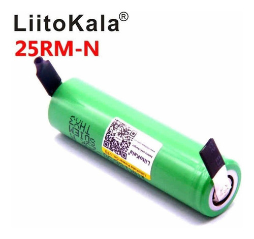 Imagem 2 de 3 de Pilha Bateria 18650 Inr18650-25r Panasonic 2500mah 3,7v