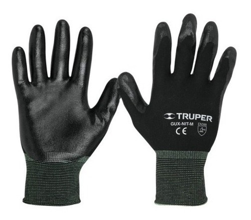 Par Guantes Nitrilo Para Mecanicos Talla G Truper Gu-123