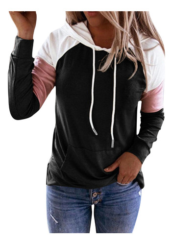 Camiseta I Para Mujer, Sudaderas Con Capucha De Patchwork, M