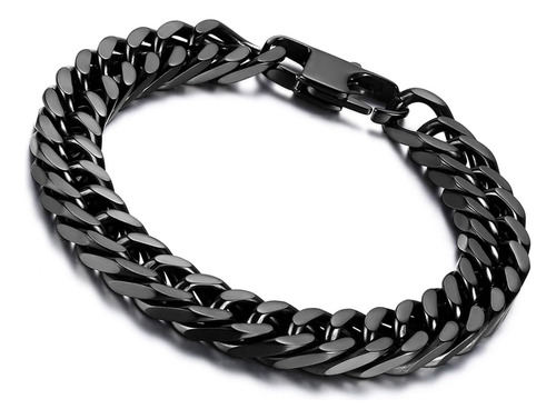 Cupimatch Mens Biker 10 Mm De Largura Pesada De Aço Inoxidá