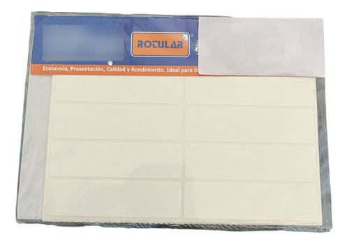 Rotulo Autoadhesivo Blanco 75x20mm X 80 Pcs - Ref. 75-20