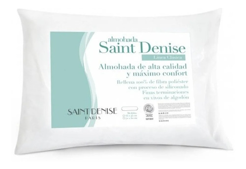 Almohada Clasica Con Relleno Siliconado Saint Denise 70 X 50