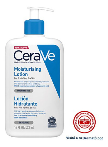 Cerave Locion Hidratante Tubo Dosificador 473 Ml Normal A Seca