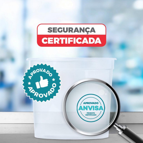 Potes Descartáveis Redondo 1500 Ml Freezer Microondas 24un