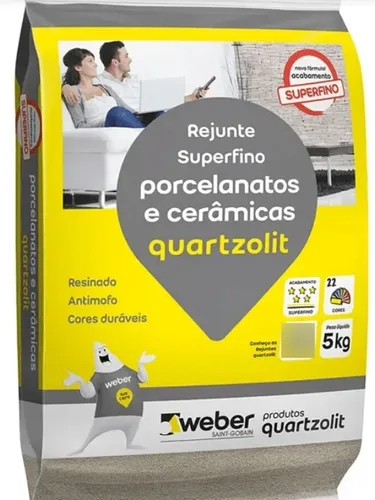 Rejunte Qurartzolit 5kg Super Fino Porcelanato E Cerâmica