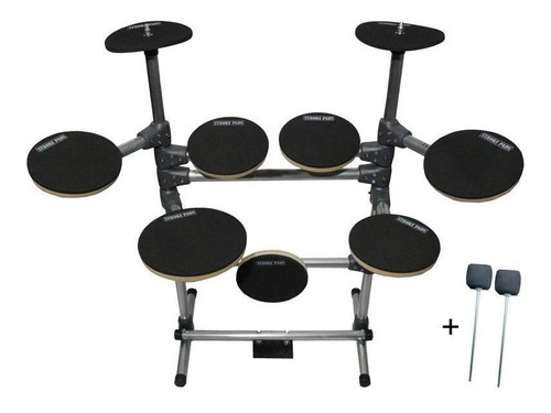 Bateria De Estudos 9 Peças Stroke Pads (preta)