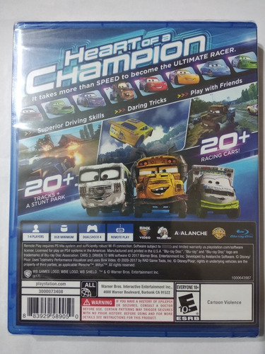 Imagen 3 de 6 de Cars 3: Driven To Win Warner Bros. Ps4 Físico Sellado Nuevo