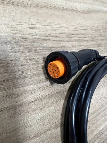 Adaptador Para Transducer Garmin 4pinos Para 12pinos 3,35mts Cor Preto