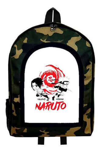 Mochila Camuflada Naruto Estilo Manga Modelo 79