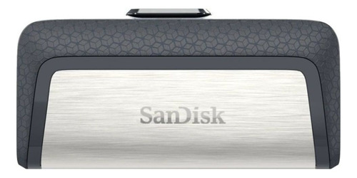 Imagen 1 de 3 de Pendrive SanDisk Ultra Dual Drive Type-C 128GB 3.1 Gen 1 negro y plateado