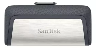 Pendrive SanDisk Ultra Dual Drive Type-C 128GB 3.1 Gen 1 negro y plateado