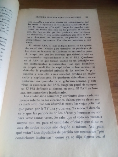 Desde La Trinchera Que Fue Excelsior - Heriberto Castillo (Usado)