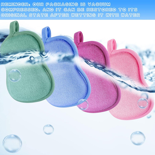 4 Piezas Esponja Baño Bebé Algodón Esponja Bebé Suave Y A...
