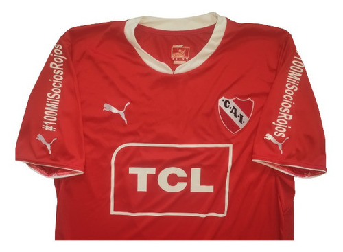 Camiseta Independiente Puma 2013 Titular 100mil Socios Rojos (Usado)