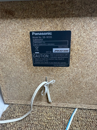 Home Theater Panasonic Sa-ht330 Envío Gratis!! Plateado 50/60 Hz (Usado)