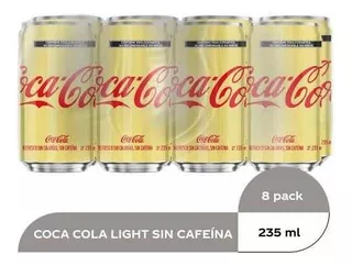 Refresco Cola Light Sin Cafeina Coca Cola 8 Pack 235 Ml