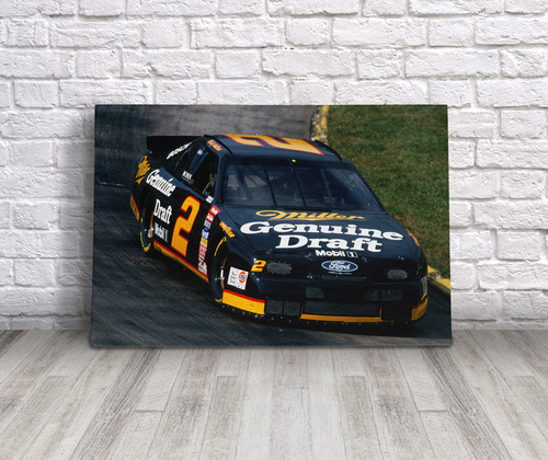 Cuadro Rusty Wallace Ford Miller Nascar Canvas 60x40 Cm