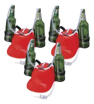 Comprar 12 Gorros Cervecero Cascos Rojos Porta Bebidas Cotillon
