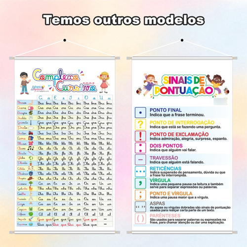 Painel Banner Alfabetização Silabas Complexas Silabário
