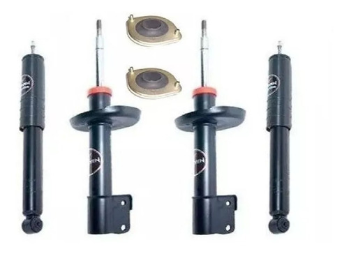 Kit 4 Amortiguadores Y Cazoletas Corven Renault Clio 2 1.6