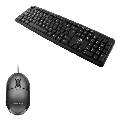 Kit Teclado Usb Basic 0014 Bright + Mouse Classic Multilaser