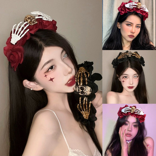 Diadema Gótica Con Forma De Calavera De Halloween Con Forma