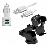 Comprar Cabo Celular Para Carro + Porta Celular Samsungu002FiPhoneu002Fmotog