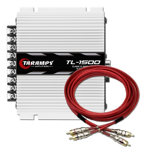 Modulo Amplificador Taramps Tl1500 + Cabo Rca S400 Vermelho