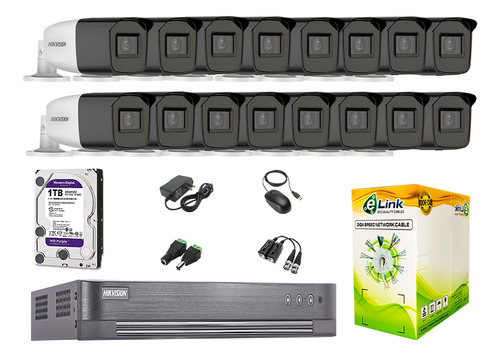 Cámaras Seguridad Exterior Kit 16 Varifocal Full Hd 1tb Wd