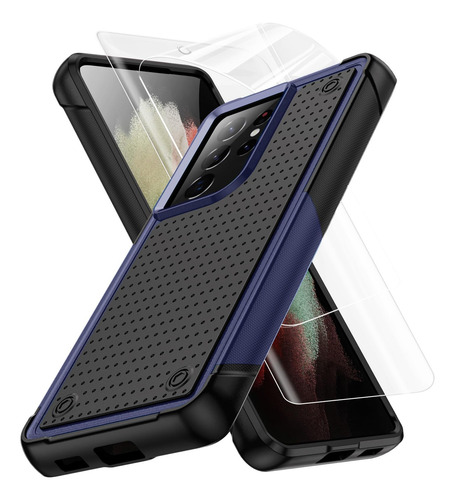Funda Para Galaxy S21 Ultra 5g Azul 6.8-puLG Plastico