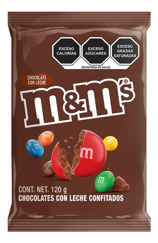 Chocolate M&m's Con Leche Confitados Contenido Neto 120g