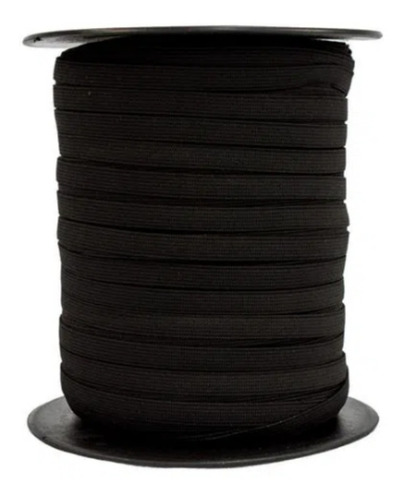 Rolo De Elástico Preto De 3mm Com 300 Metros