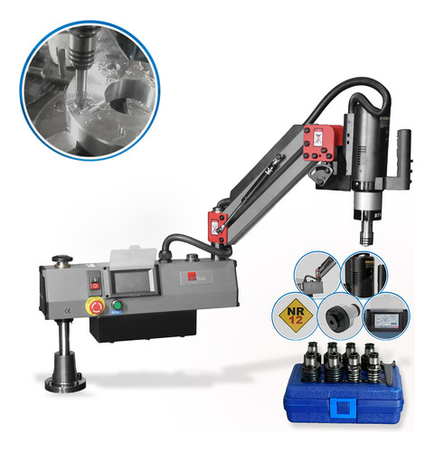 Rosqueadeira Eletrônica Nr-12 C/ Braço Articulado M6 A M24