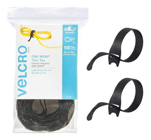 Velcro Brand One-wrap Bridas De Cable | 100 Unidades | 8 X 1