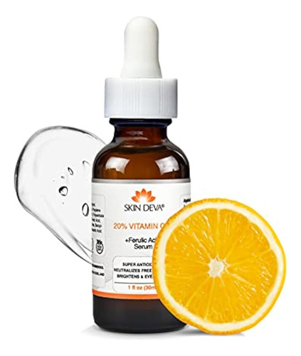 Skin Deva 20% Vitamin C Serum For Face With Vitamin E Plus F