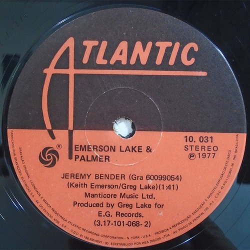 Emerson Lake Palmer 1977 C'esta La Vie / Jeremy B Compacto (Usado)